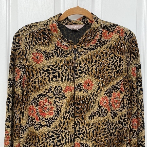 TanJay Vintage Women's Zip Up Jacket Animal Print Size Large - Picture 5 of 13